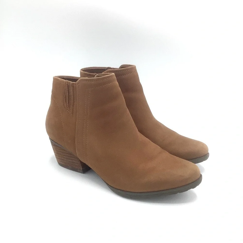 Blondo Valli 2.0 Waterproof Leather Bootie‎ Cognac Size 7.5M
